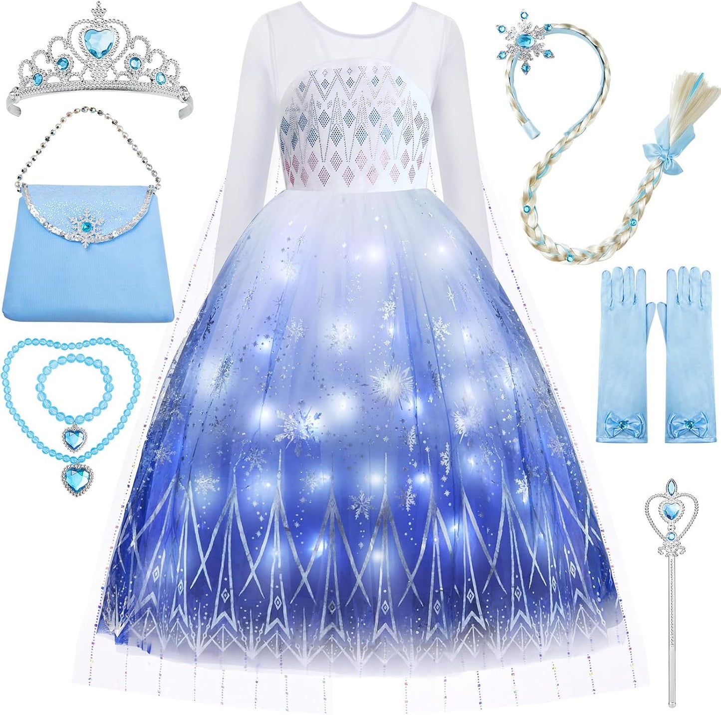 Light Up Princess Dress for Girls - Magical Costume Delight