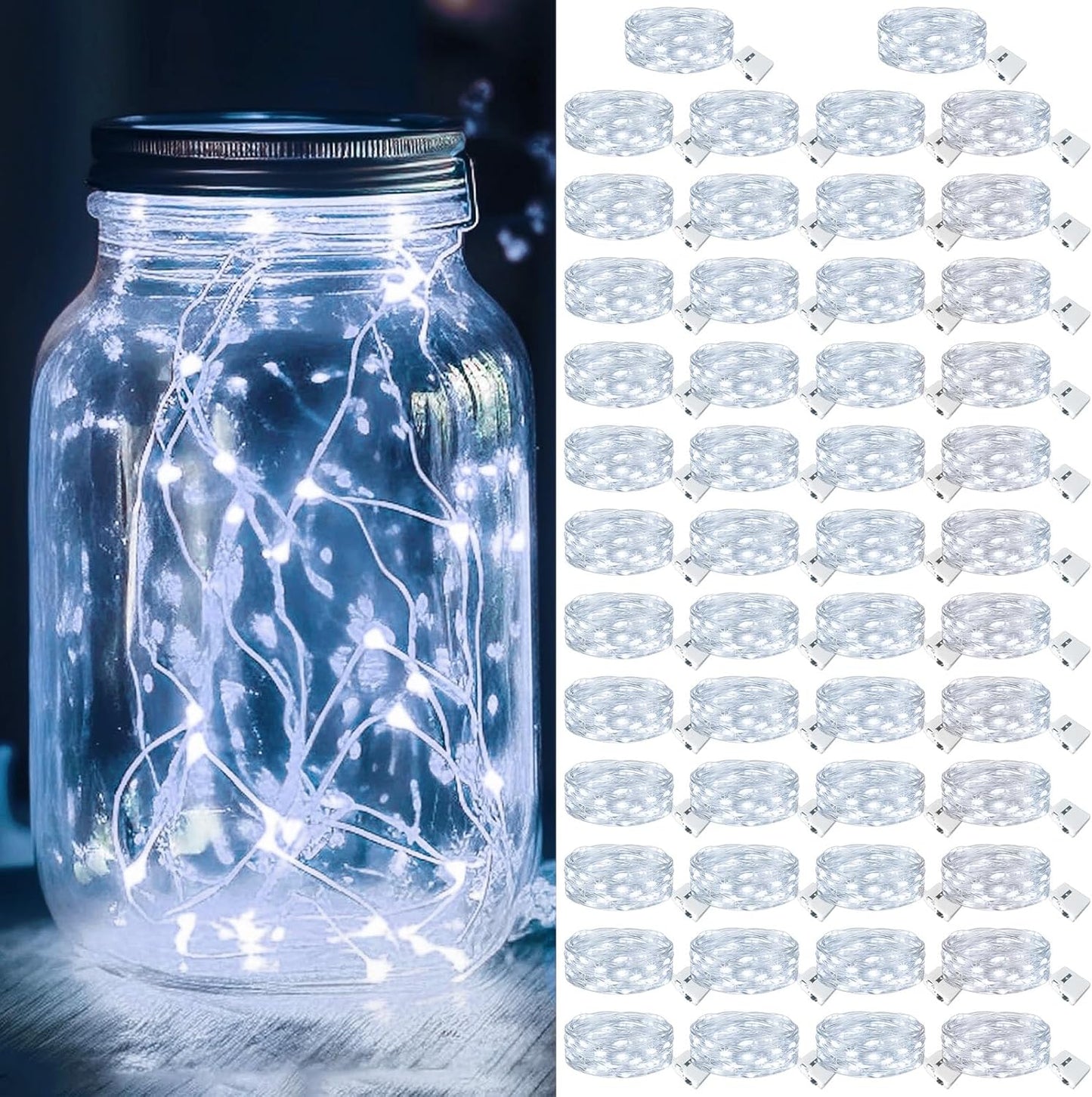 50 Pack LED Fairy Lights for Magical Ambience and Decor
