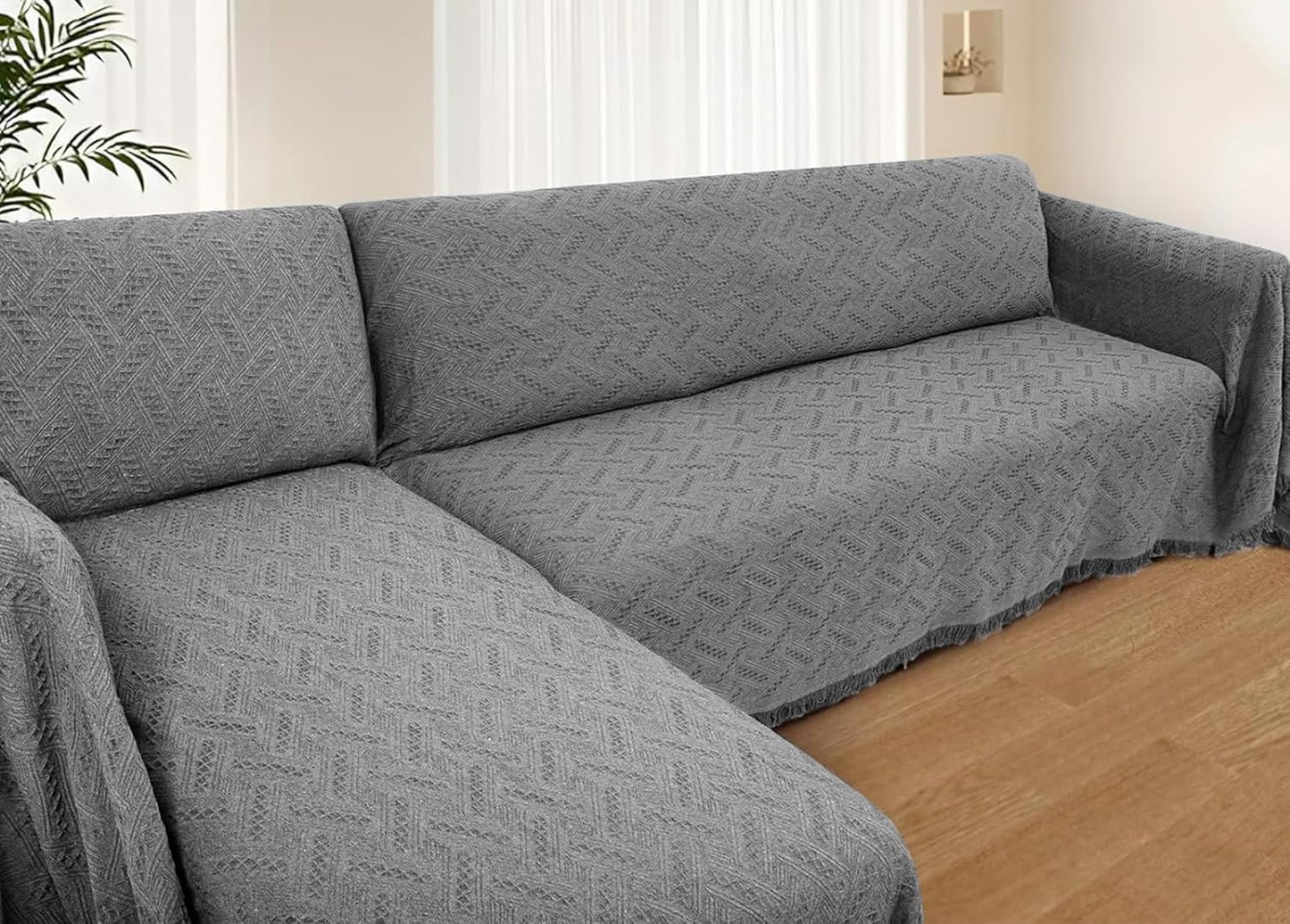 HOMERILLA Sectional Couch Covers for L Shaped Sofa Protection