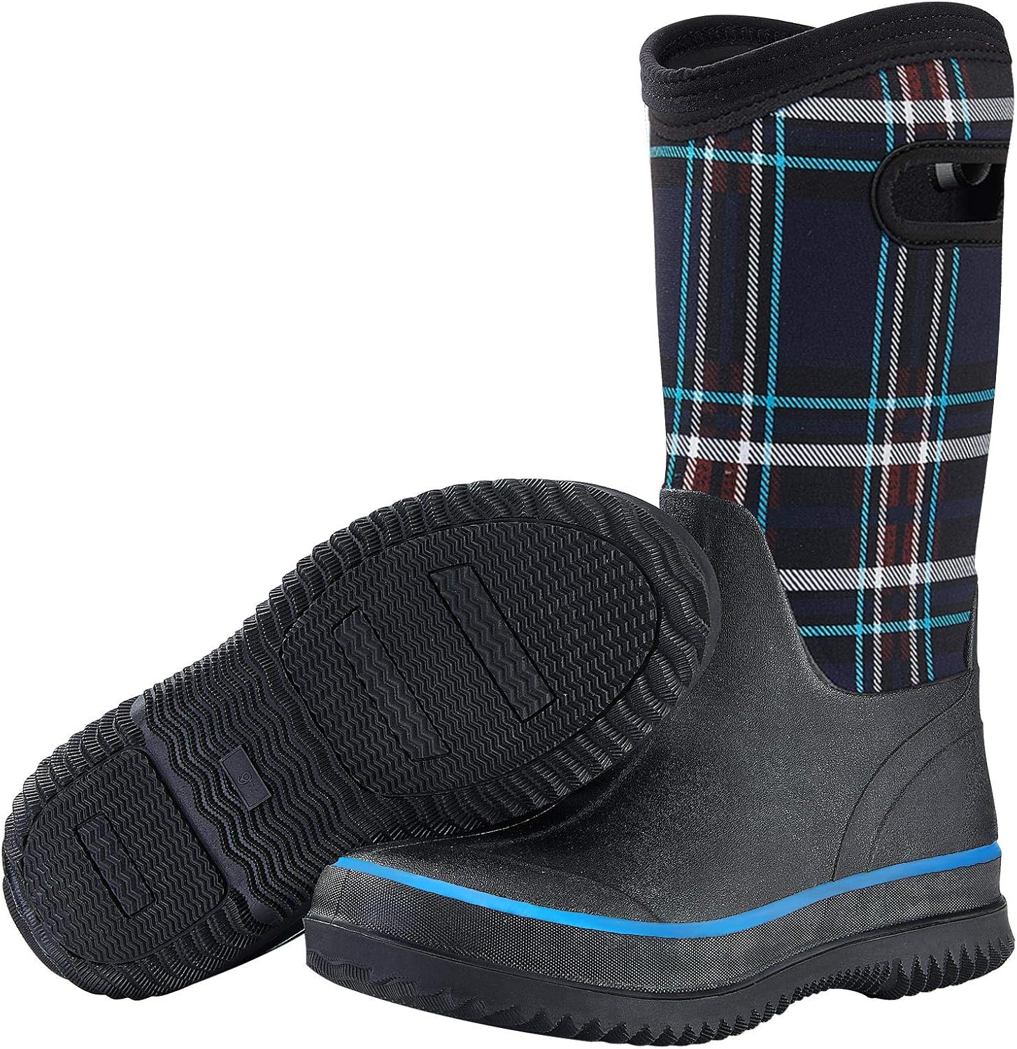 HISEA Women Mud Boots: Waterproof Mid Calf Rain Shoes for Outdoors