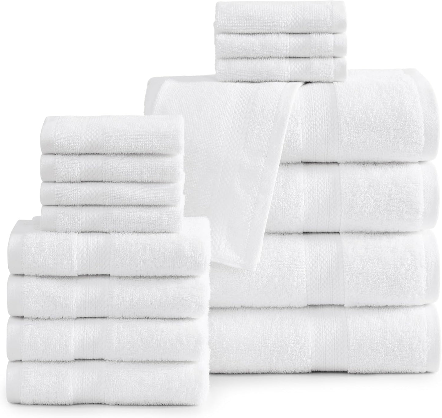 Luxury Bathroom Towel Set - 100% Cotton, Soft & Absorbent