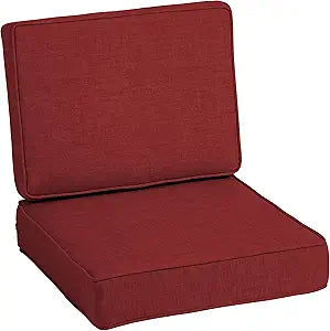 ProFoam Essentials Outdoor Deep Seating Cushion Set in Ruby Red