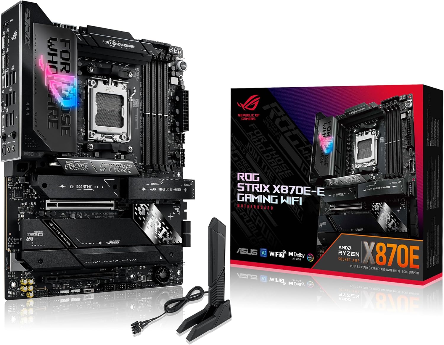 ASUS ROG Strix X870E-E Gaming Motherboard with WiFi 7 Support