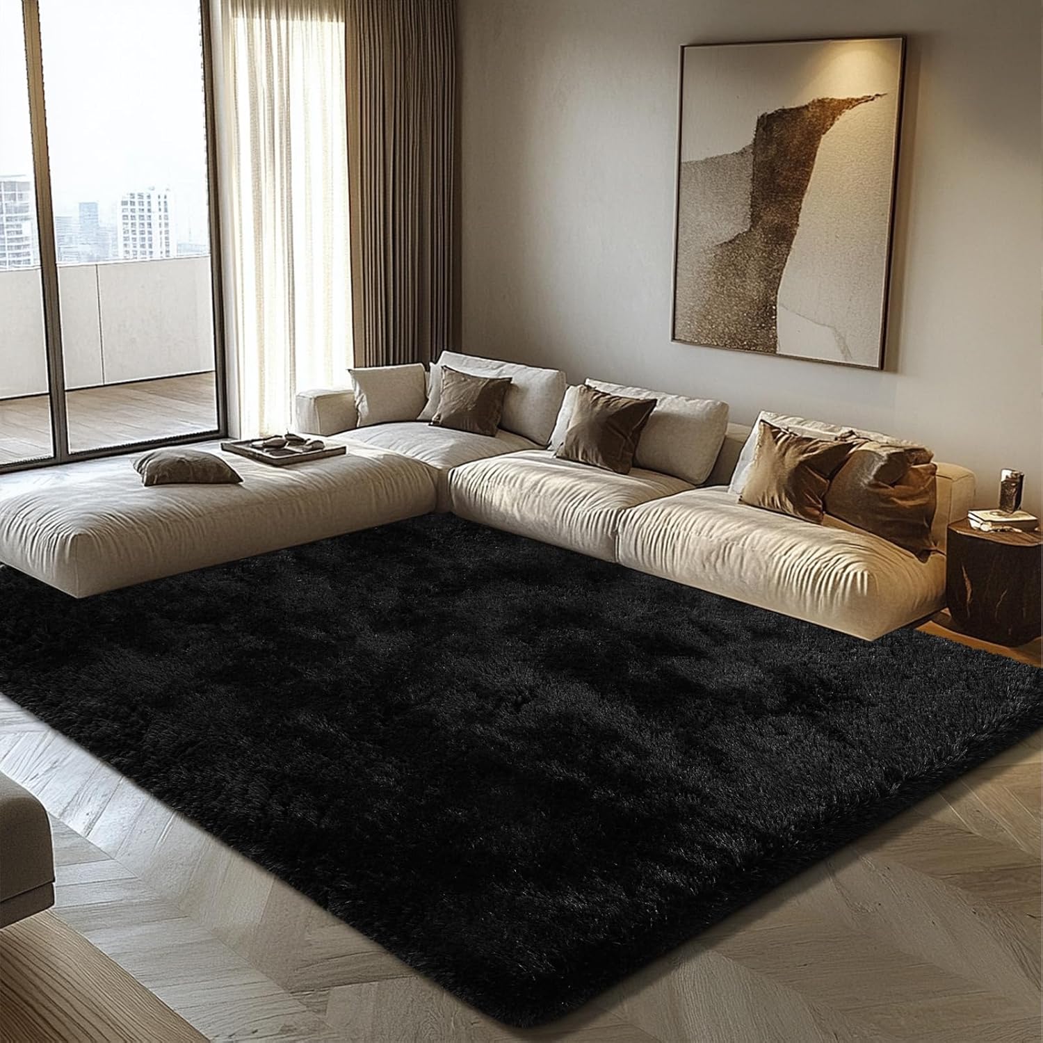 Shag Area Rug for Bedroom 5x8 - Soft Fluffy Indoor Carpet