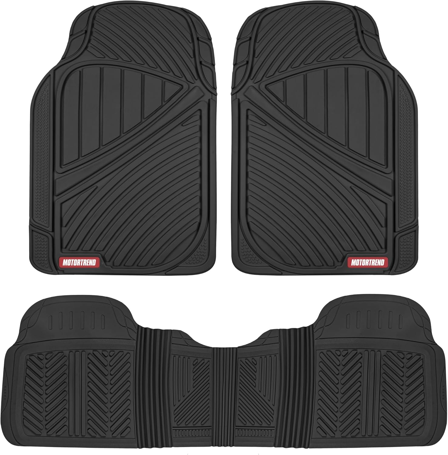 Motor Trend FlexTough All Weather Rubber Car Floor Mats Set