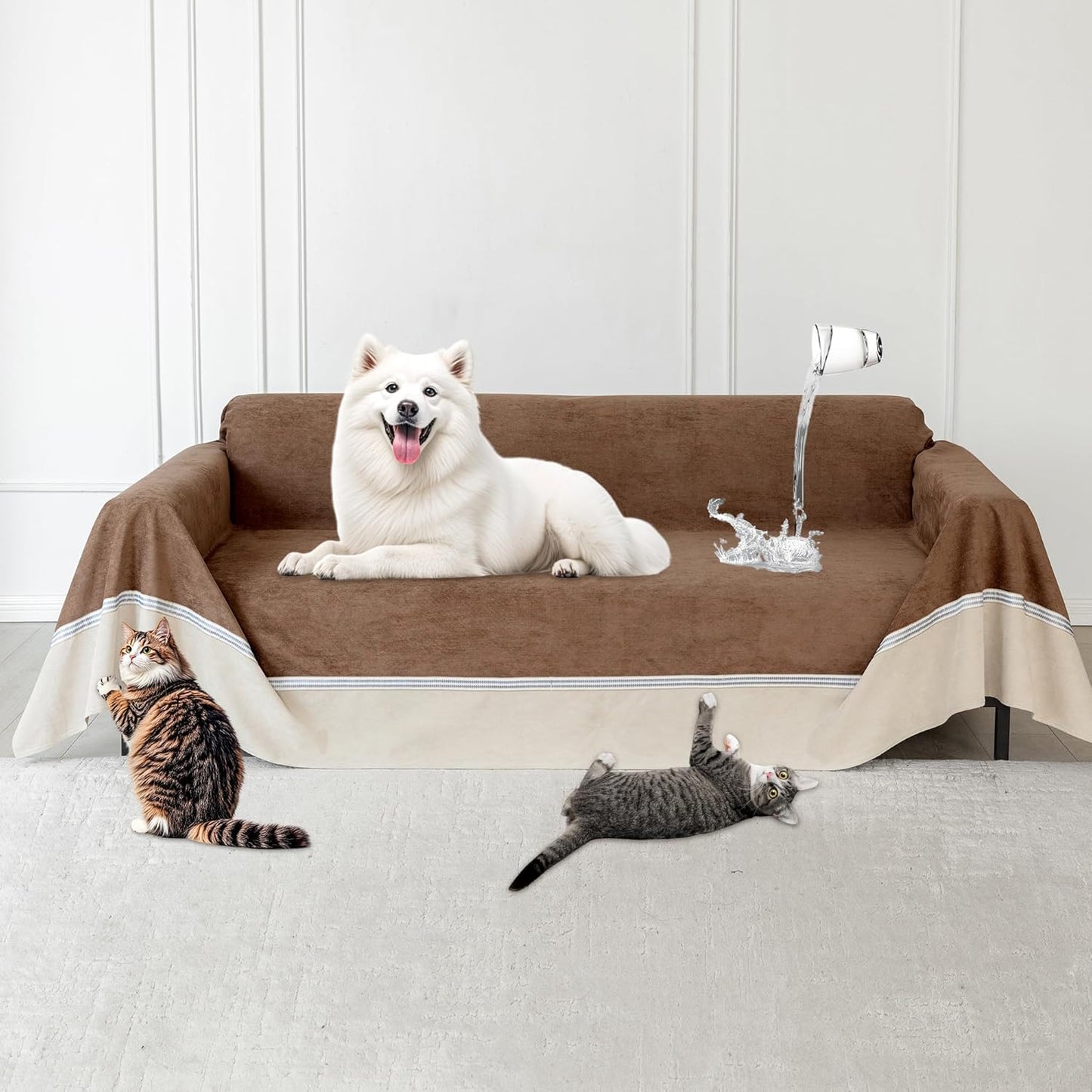 Loiion Cat Scratch Furniture Protector - Anti-Slip Waterproof Cover