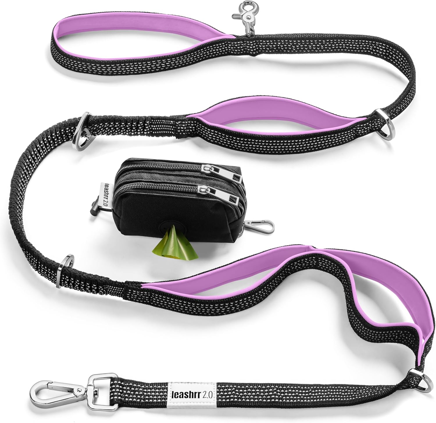 No Pull Heavy Duty Bungee Dog Leash with Padded Handles