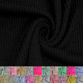 Poly Rayon Spandex Rib Knit Fabric 57in Wide by the Yard - 10 Yards