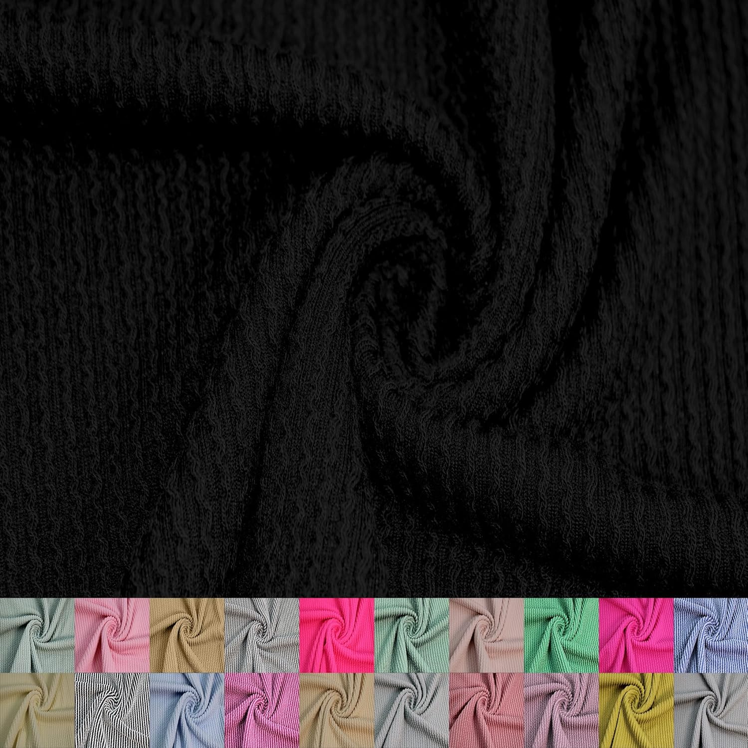 Stylish FABRIC 57 Wide Poly Rayon Spandex Rib Knit Fabric