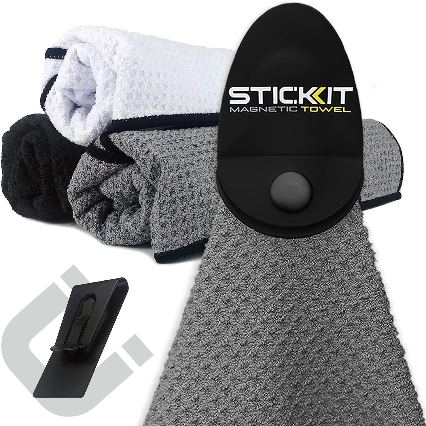 Quick-Dry Magnetic Gym Towel with Waffle Pockets