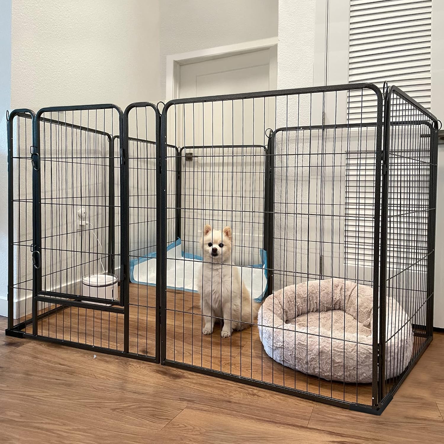 Dog Playpen Indoor & Outdoor Foldable Pet Exercise Fence Pen