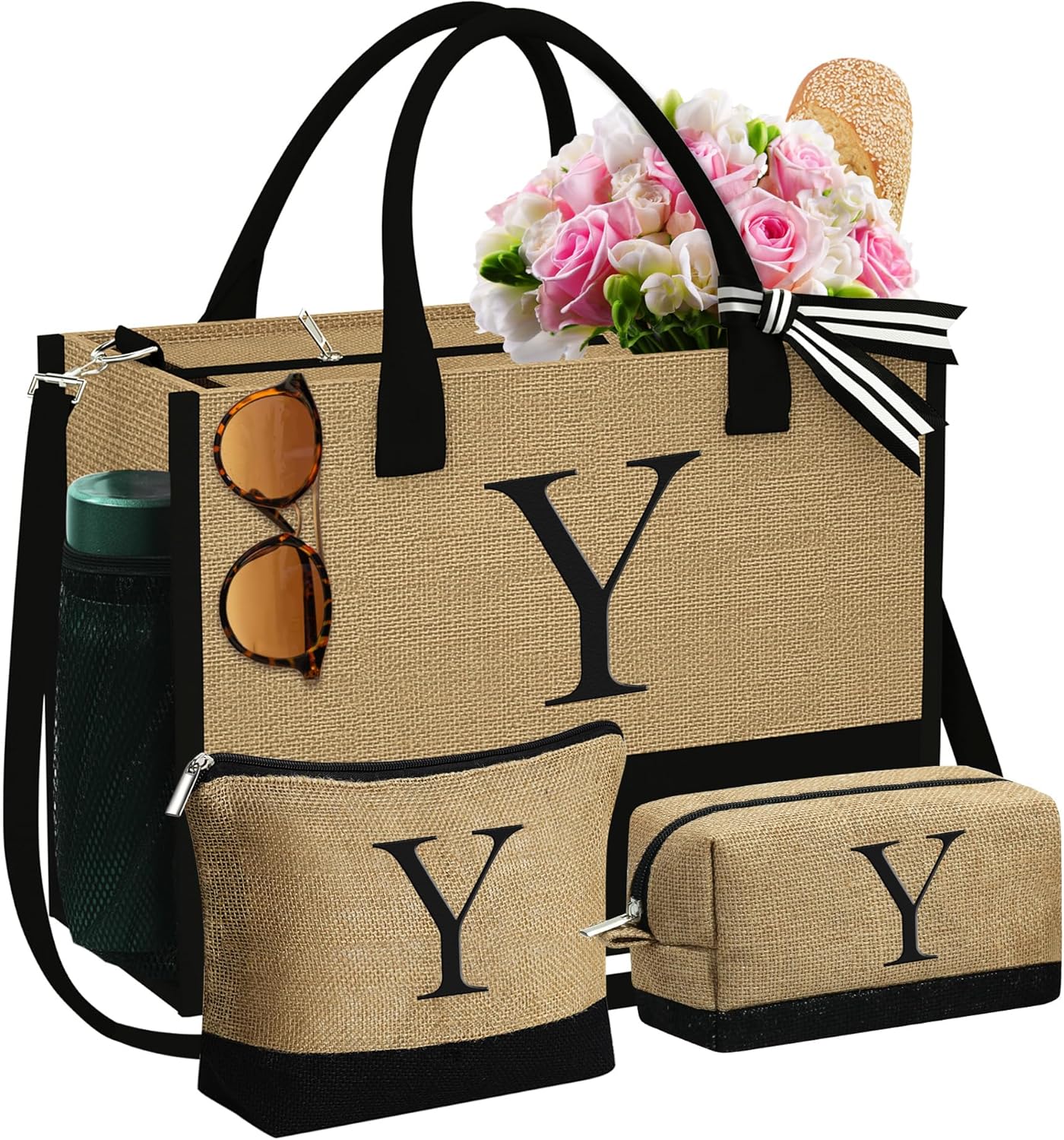 YOOLIFE Christmas Gifts for Women - Personalized Jute Tote Bag