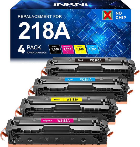 InkNI High Yield Toner 4 Pack for HP Color Laserjet - No Chip