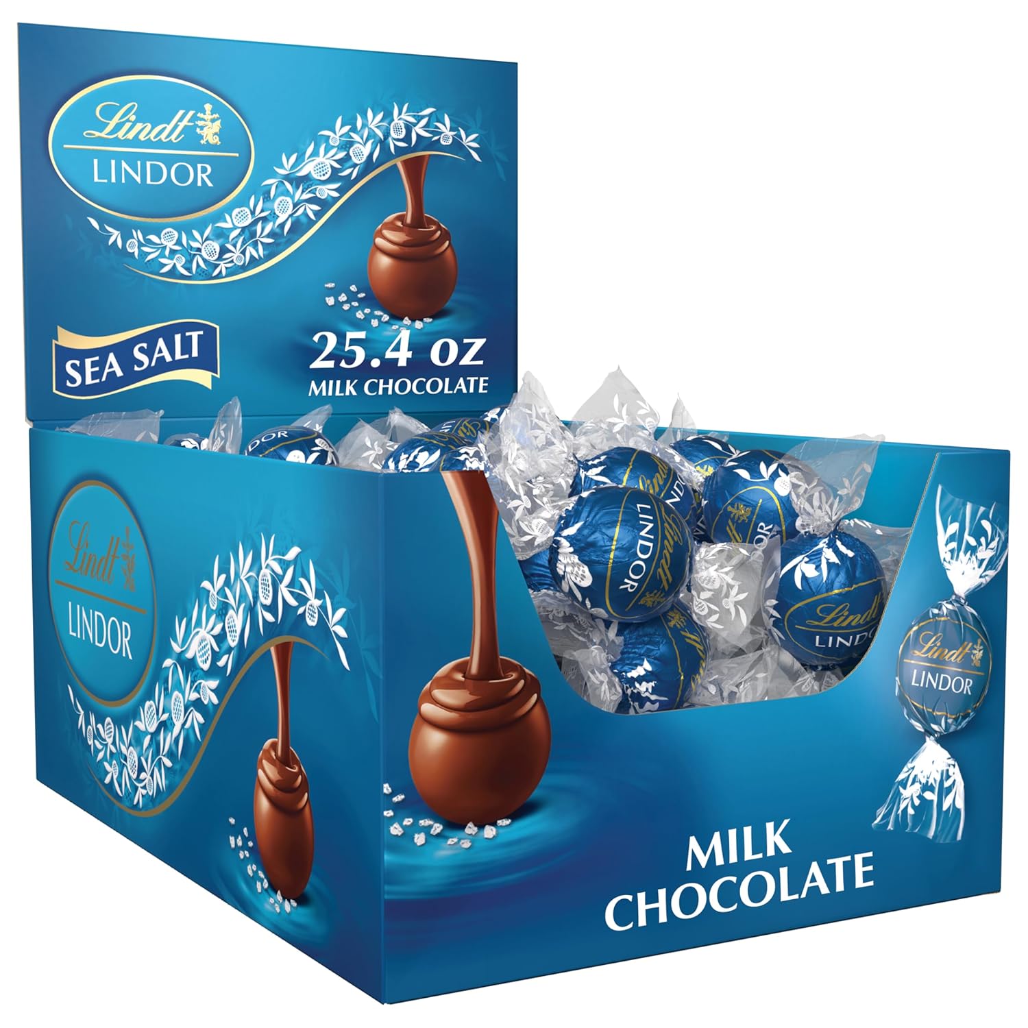 Lindt LINDOR Sea Salt Milk Chocolate Truffles for Sweet Moments