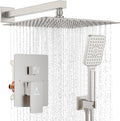 Shower System Modern Rain Brass Faucet Set With Valve and Diverter