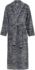 Mens Hooded Plush Fleece Robe Full-Length XL - Thick, Warm