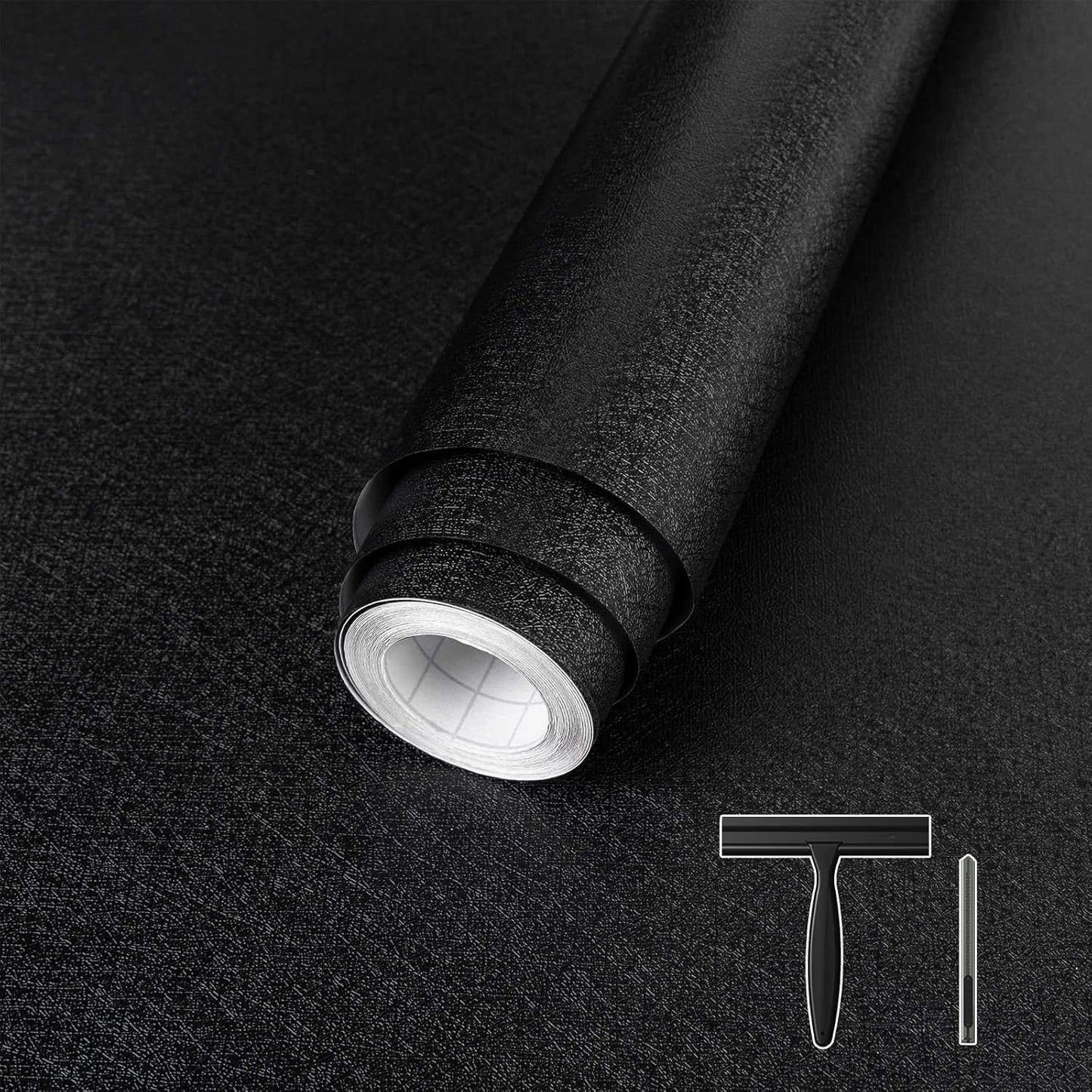 Abyssaly Black Wallpaper Peel and Stick for Modern Decor