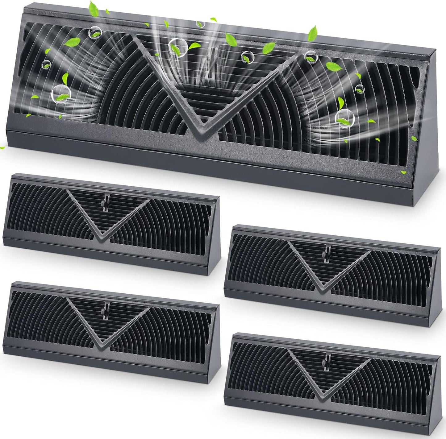 4 Pcs Baseboard Register Vent Covers for Efficient Airflow Control