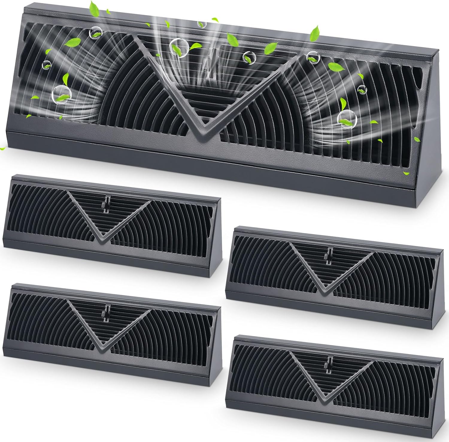 4 Pcs Baseboard Register Vent Covers for Efficient Airflow Control