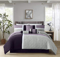 Upland 7-Piece Quilted Patchwork Comforter Set, Lavender Gray Purple