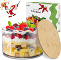 155oz Large Trifle Bowl with Lid - Clear Modern Glass Server