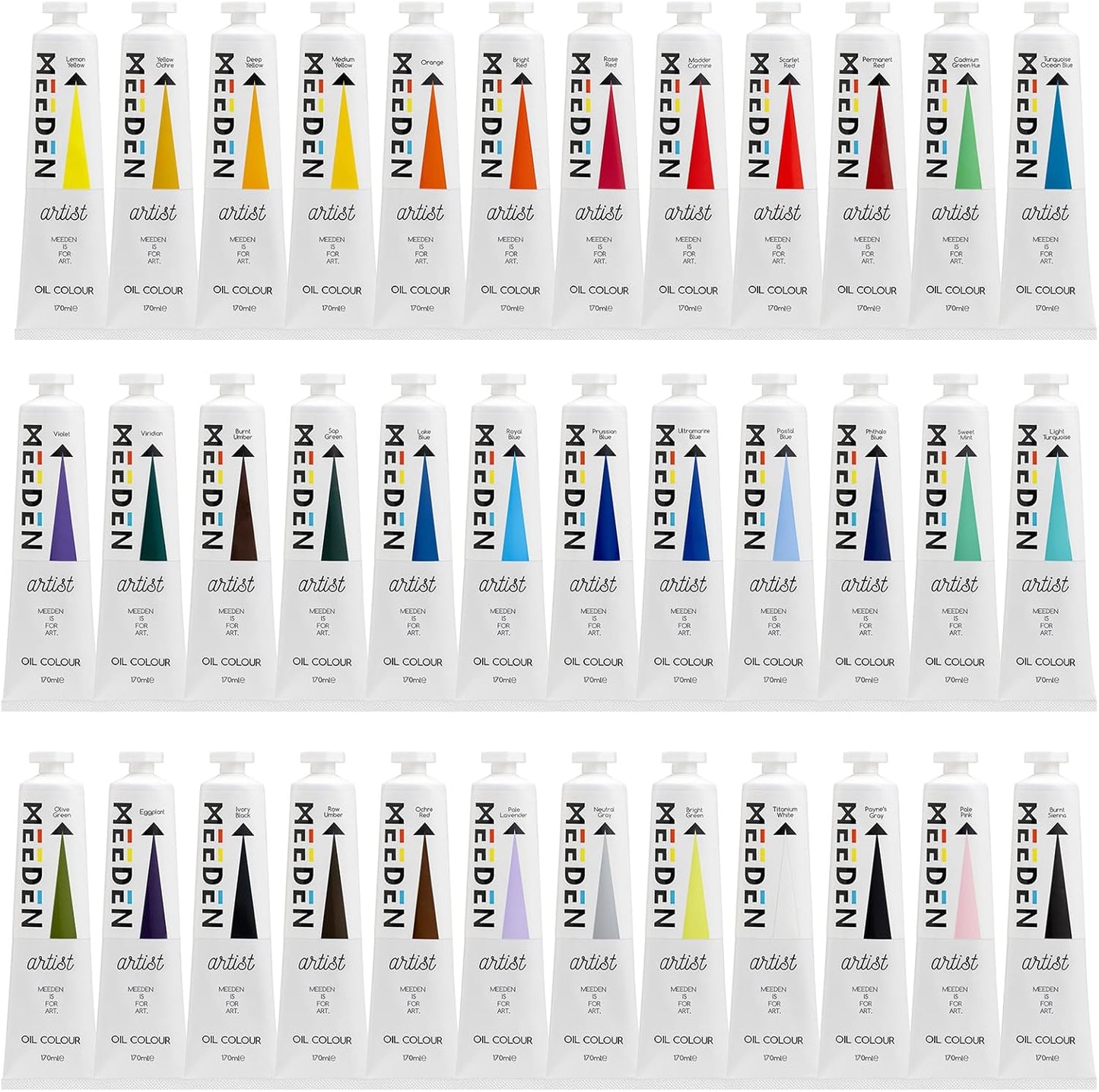 MEEDEN Artist Oil Paint Set - 36 Vibrant Colors for Canvas