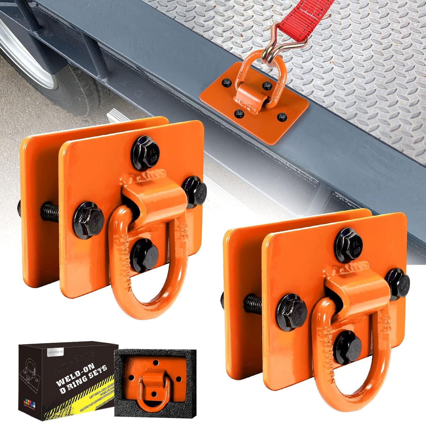 Heavy Duty D Rings for Trailers - 12,000 Lbs Capacity