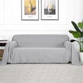 Light Grey Sofa Covers for 3 Cushion Couch - Geometrical Slipcover