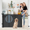 Retractable Baby Gate with Reinforced Support Rods - Extends to 55in