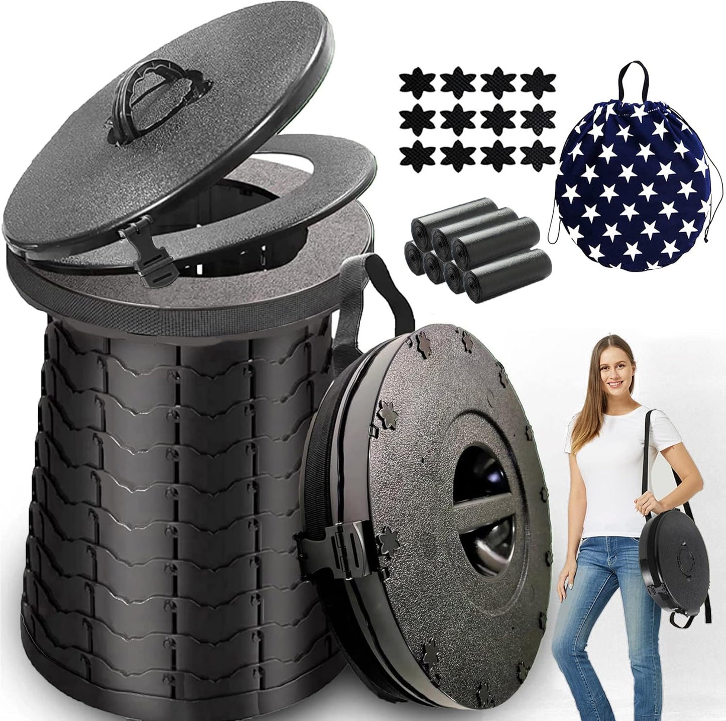 ALEVMOOM XXL Portable Toilet - Comfort & Convenience on the Go!
