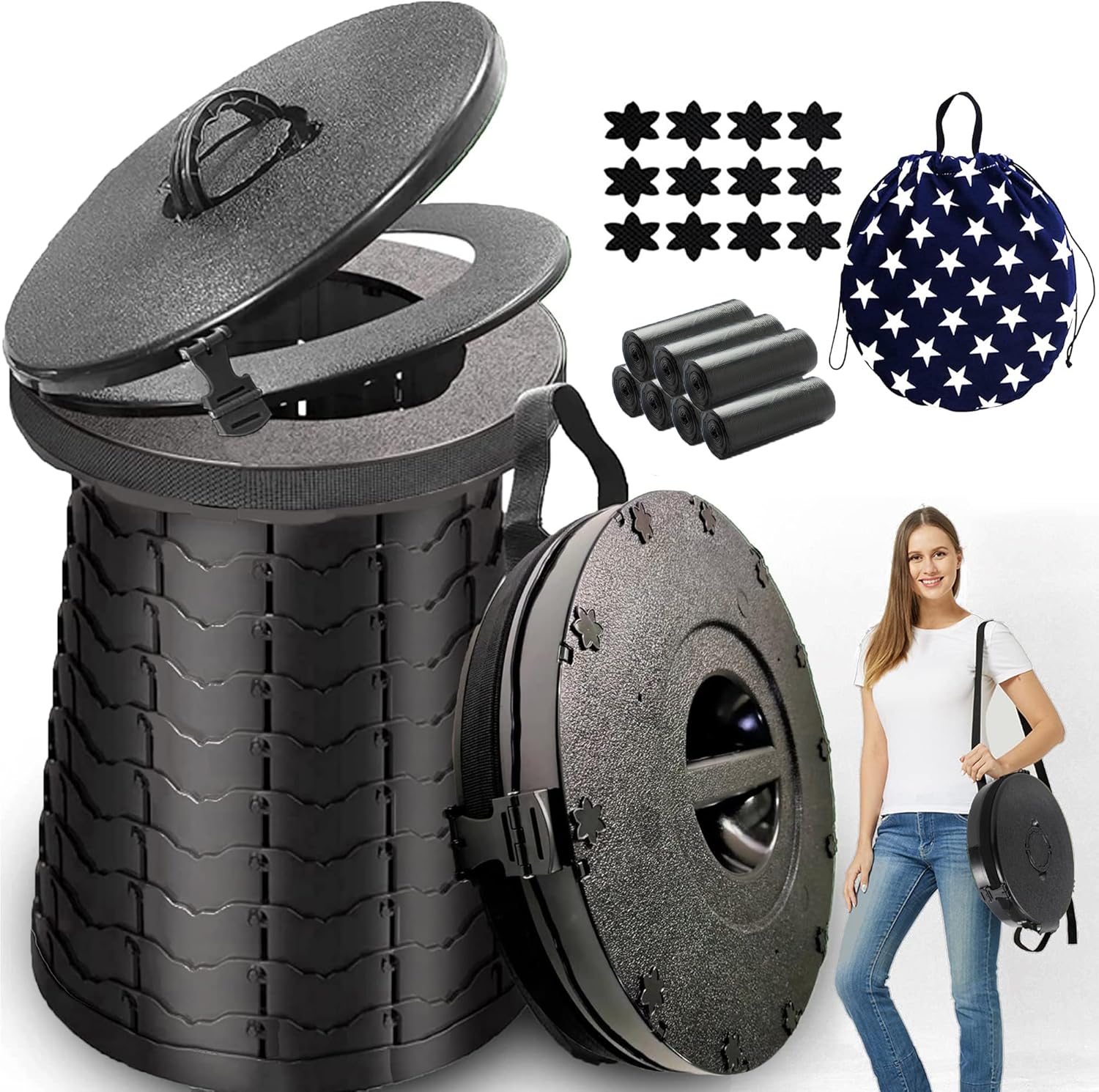 ALEVMOOM XXL Portable Toilet - Comfort & Convenience on the Go!