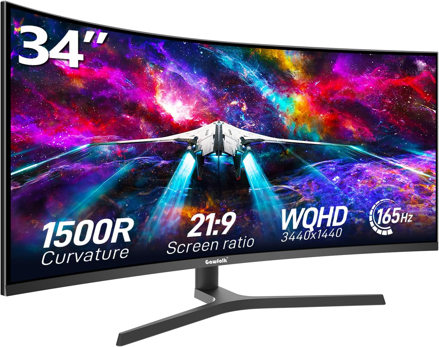Gawfolk 34 Curved Monitor: Immersive Gaming at 165Hz!