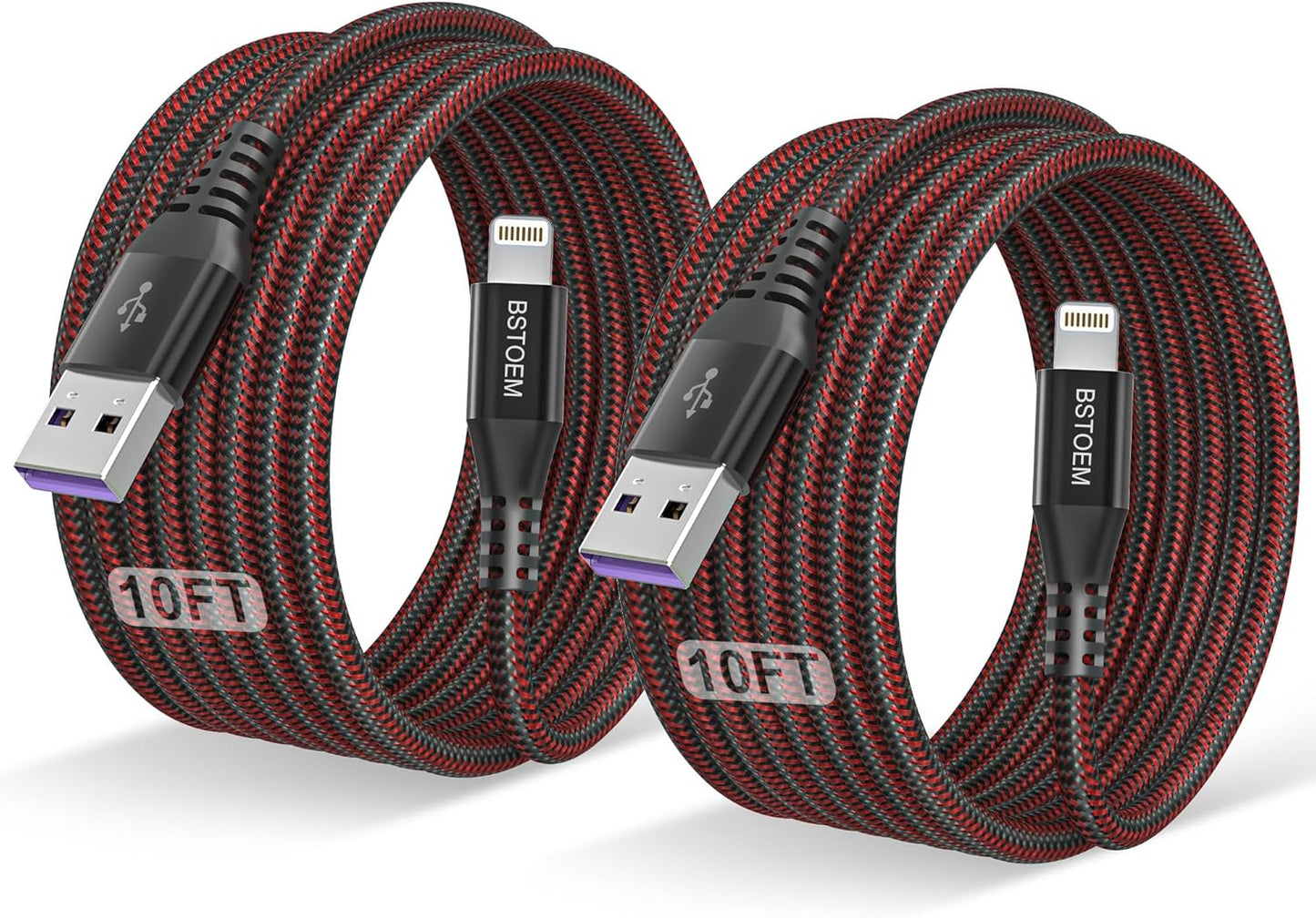 10ft Lightning Charger Cable for iPhone - Fast Charging