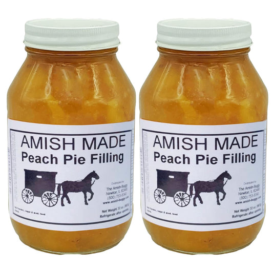 Amish Pie Filling Peach - Two 32 Oz Jars for Delicious Pies