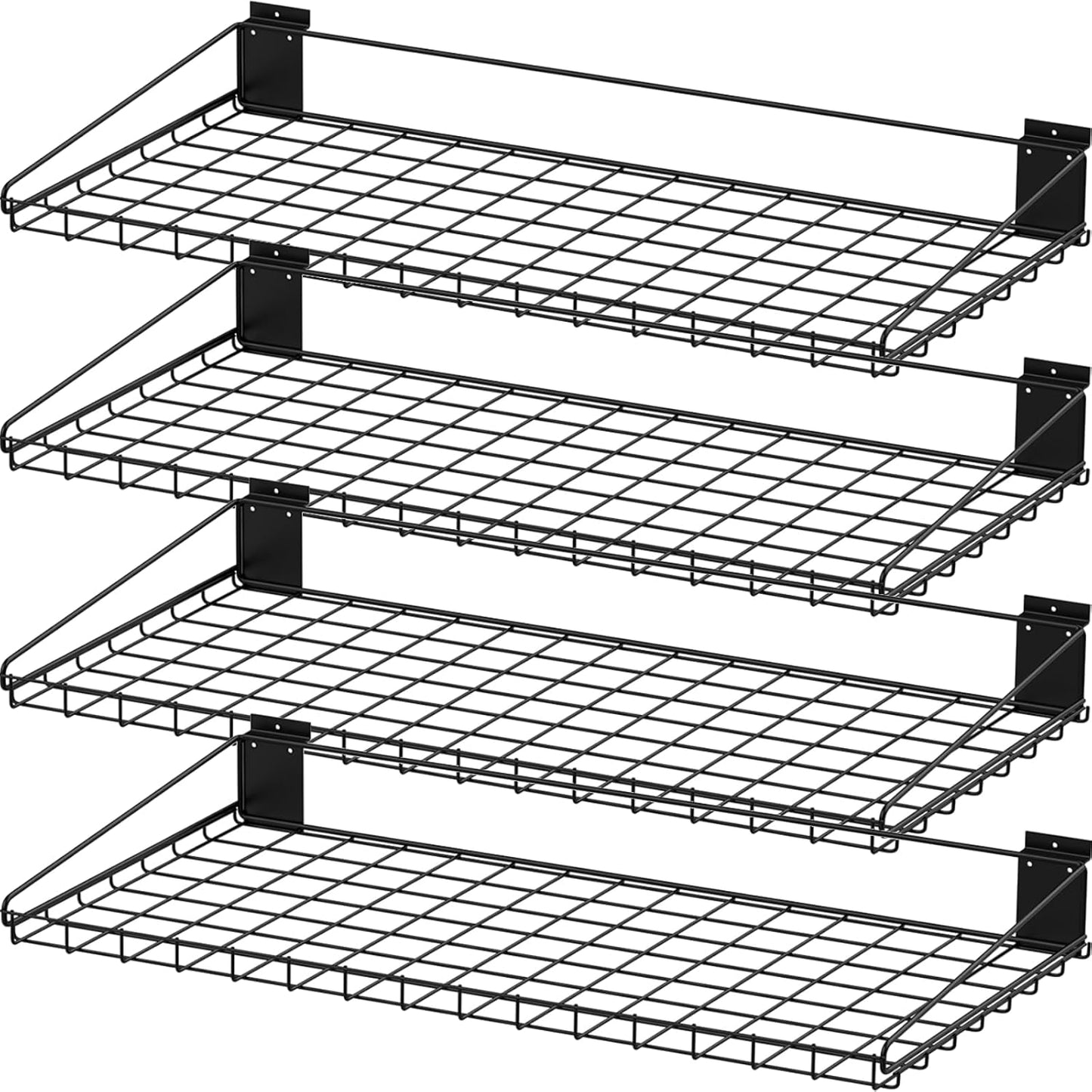 4 Pcs Slatwall Shelf Set for Heavy Duty Storage Solutions