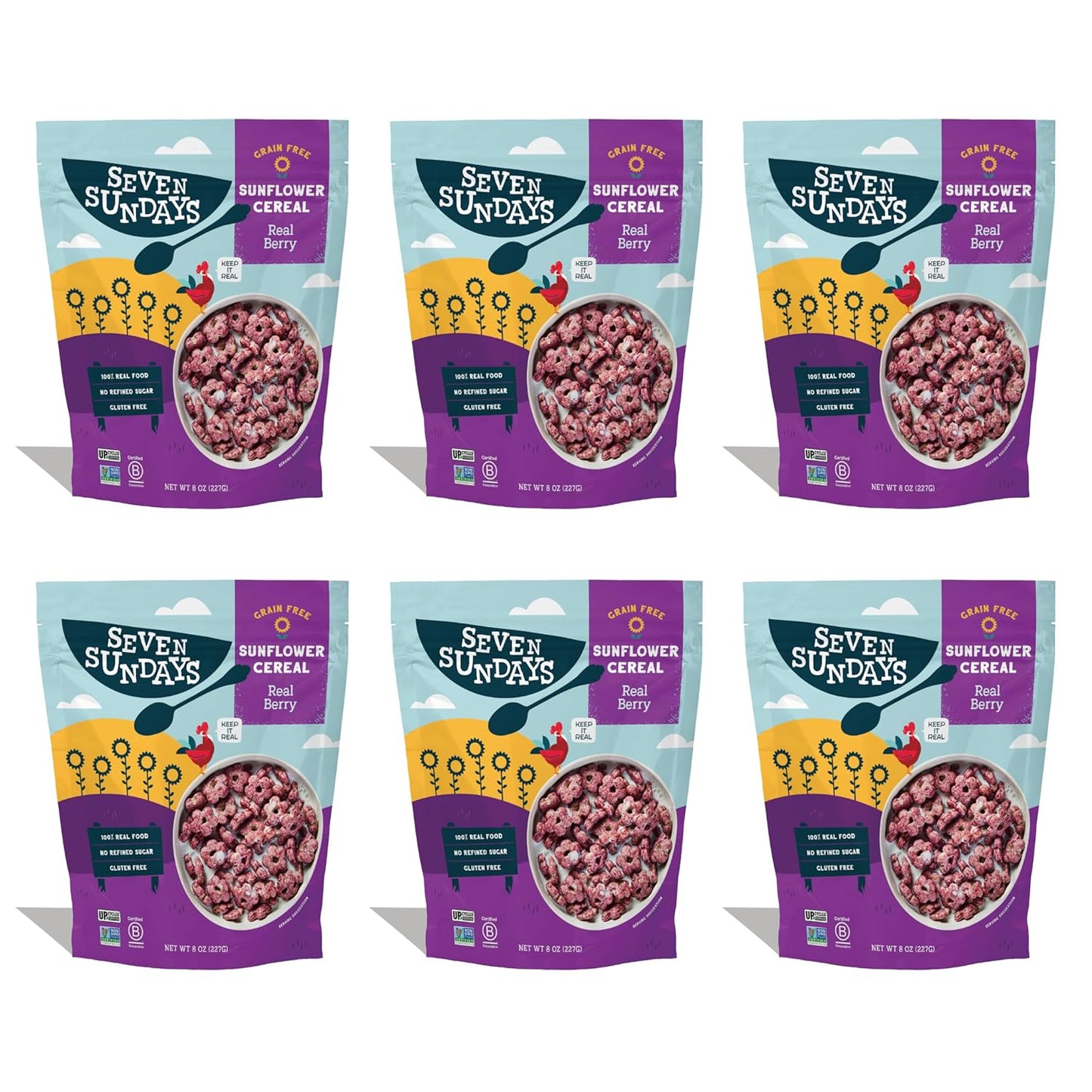 Seven Sundays Real Berry Sunflower Cereal, Crunchy Snack Pack