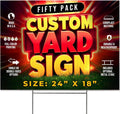 24x18 Custom Yard Signs 50 Pack - Personalized Full Color Prints
