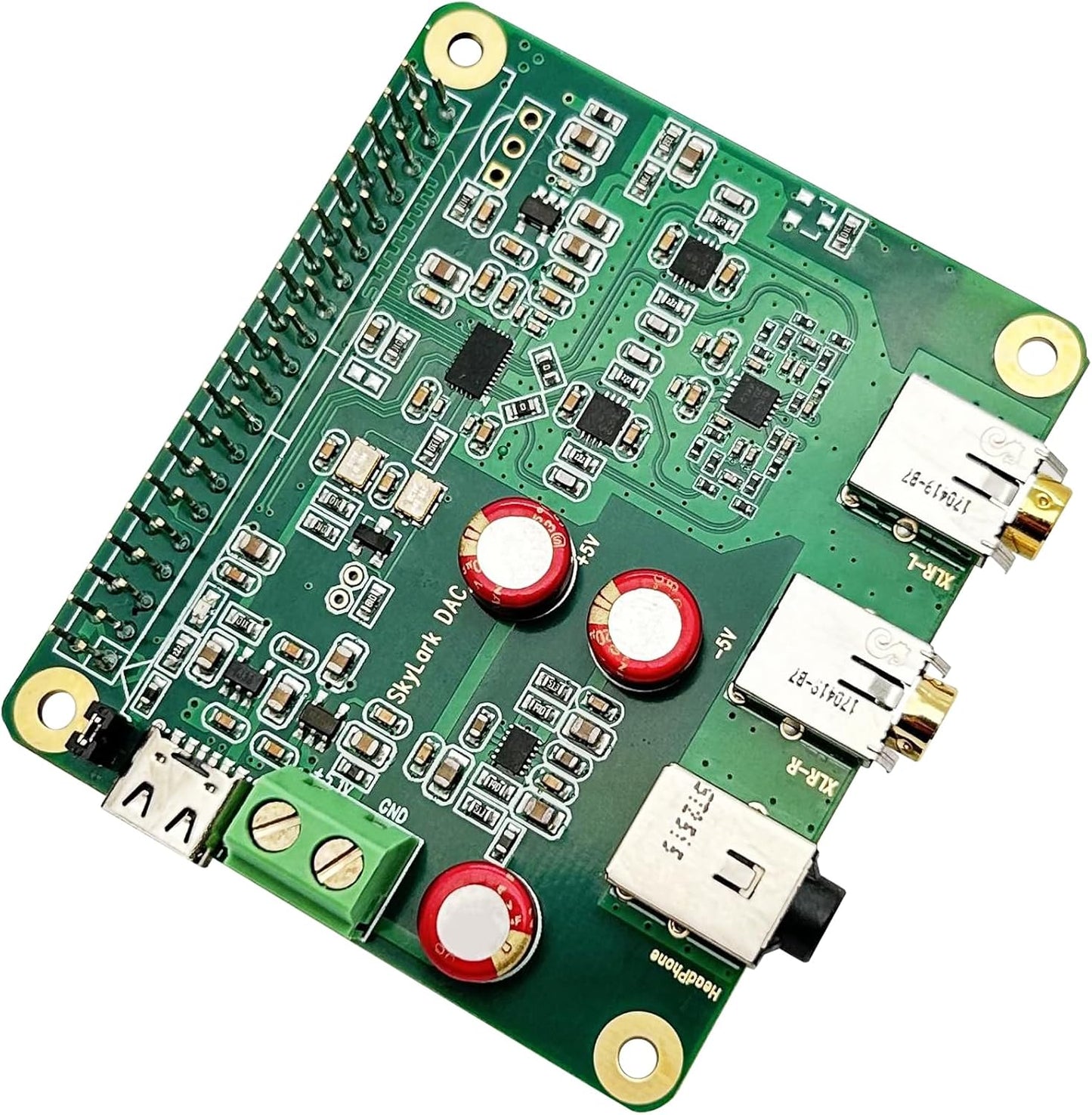 HiFi DAC Pro Hat with ES9038Q2M Chip for Raspberry Pi Audio
