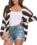 Women Summer Crochet Boho Open Front Cardigan - Lightweight Fit