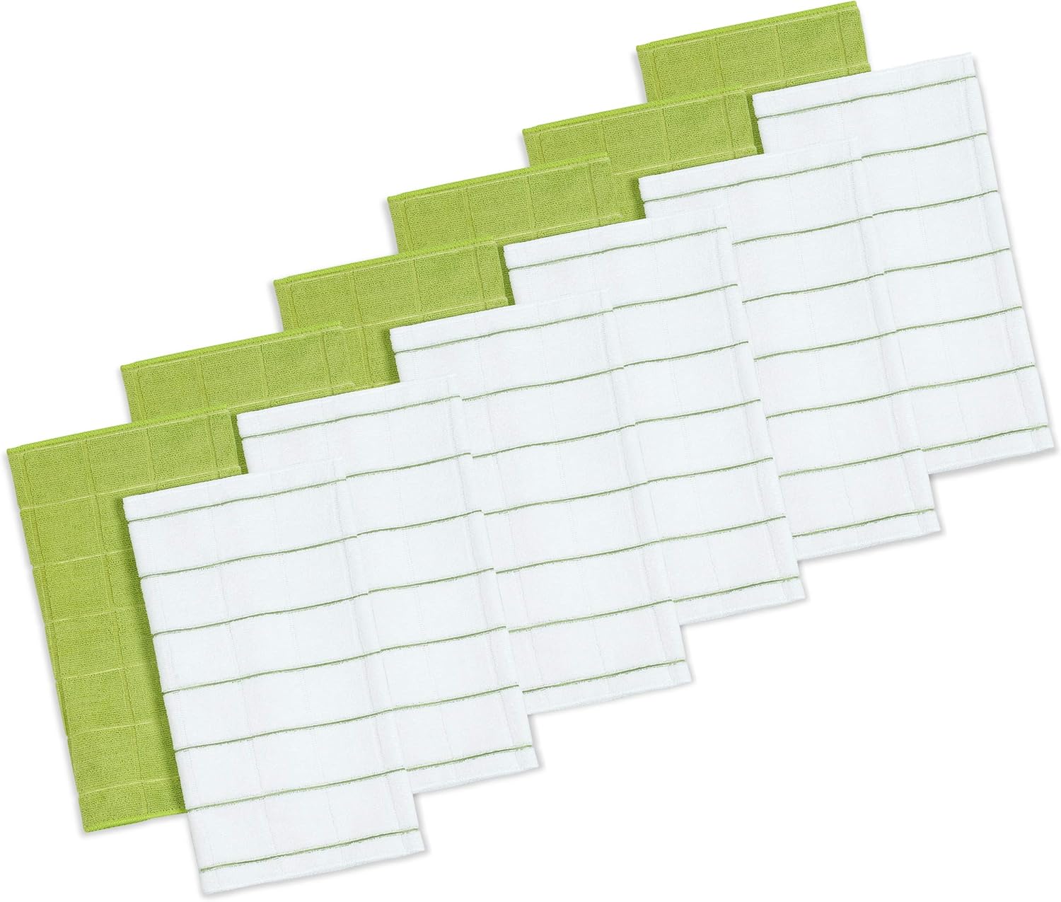 12 Pack Lime Microfiber Kitchen Towels by Simpli-Magic