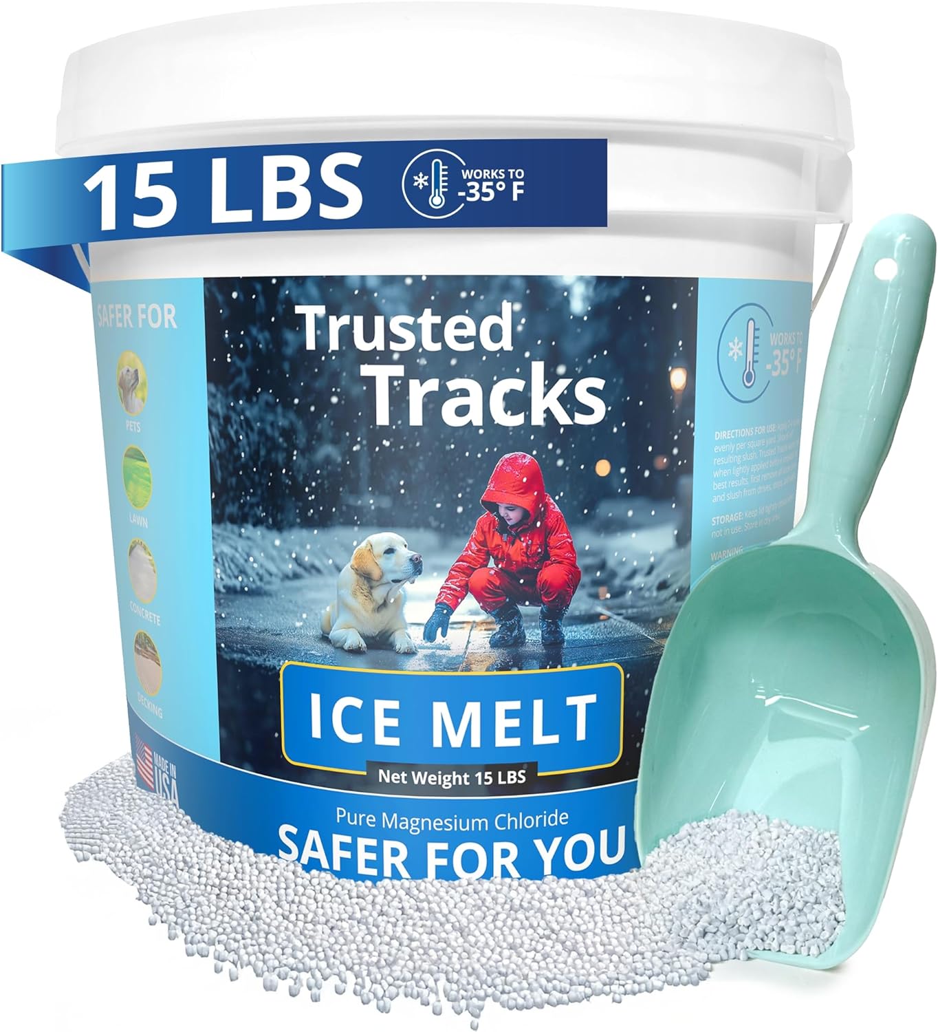 Pet Safe Ice Melt with Pure Magnesium Chloride for Effective Use