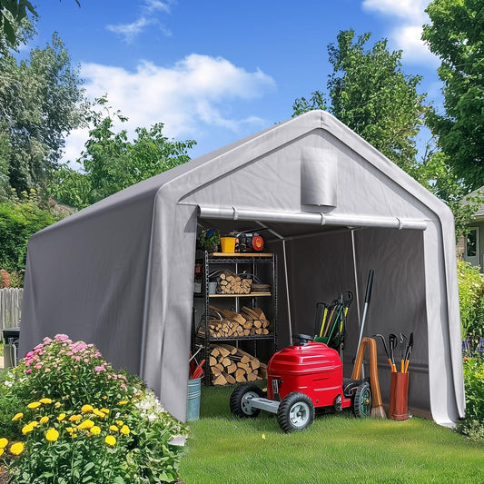 Quictent Heavy Duty 10x15FT Carport Shelter for Outdoor Storage