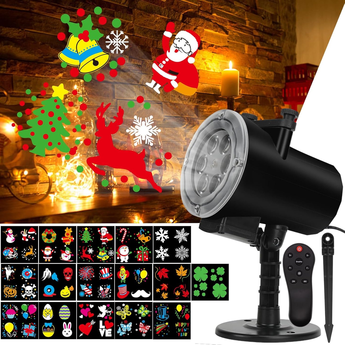 16-Slide LED Holiday Projection Light