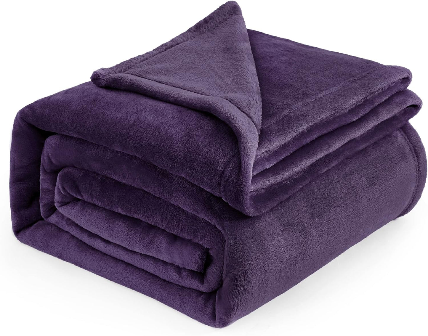 Bedsure GentleSoft Purple Fleece Blanket King Size for Comfort