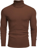 Men's Casual Ribbed Turtleneck Sweater by COOFANDY for Everyday Wear