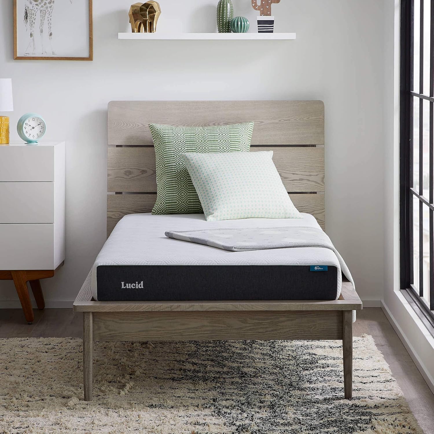 Lucid 6 Inch Memory Foam Mattress for Firm Sleep Support
