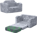 MeMoreCool Glow-in-The-Dark Toddler Fold-Out Sofa Bed for Kids