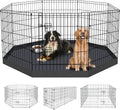 Dog Pen 8-Panel 30in Foldable Pet Playpen - Indoor Outdoor