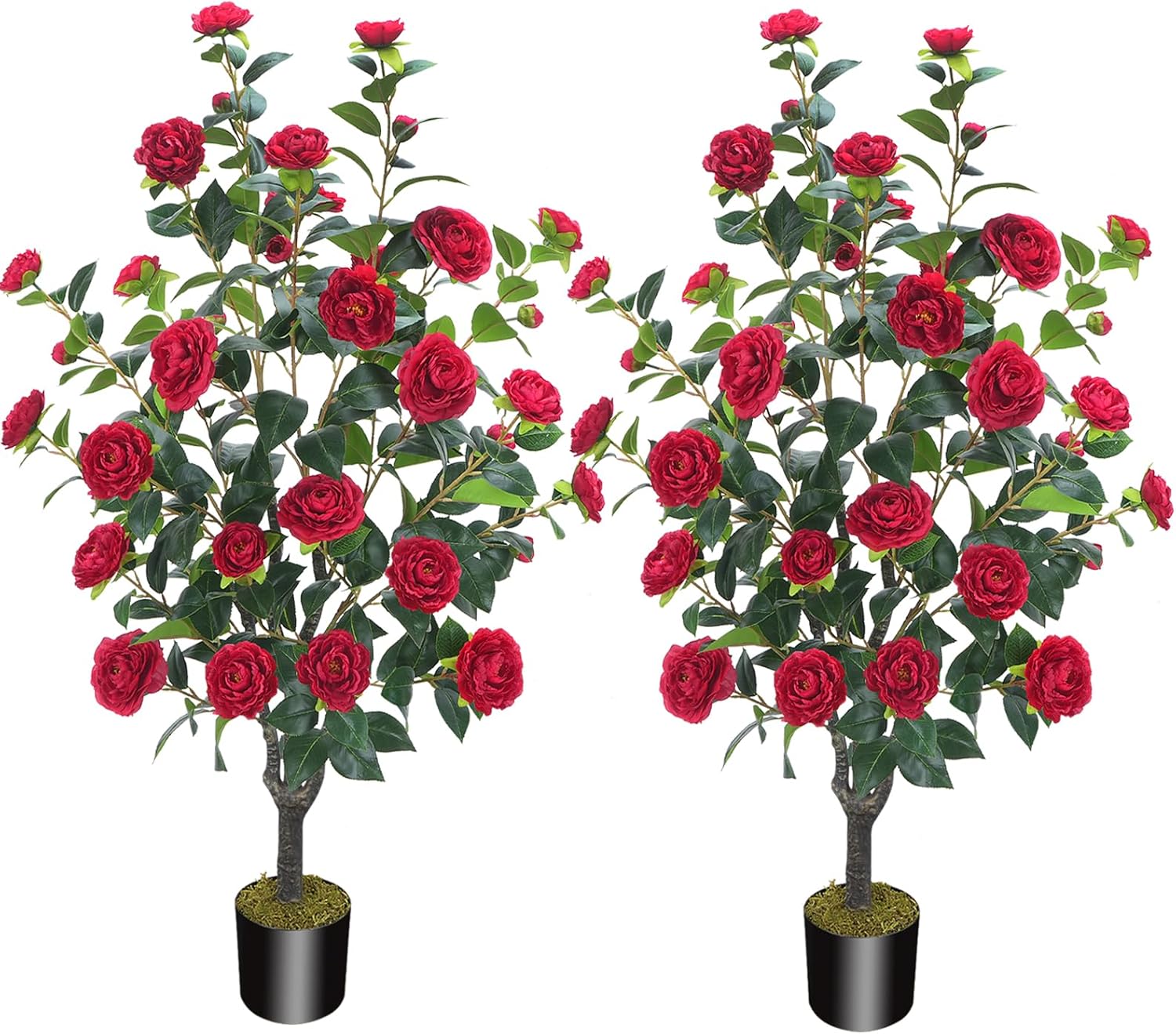 3.6FT Artificial Camellia Tree for Indoor and Outdoor Decor