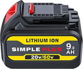 Simple Plus+ 20V/60V 9.0Ah MAX Replacement Battery - Long Runtime